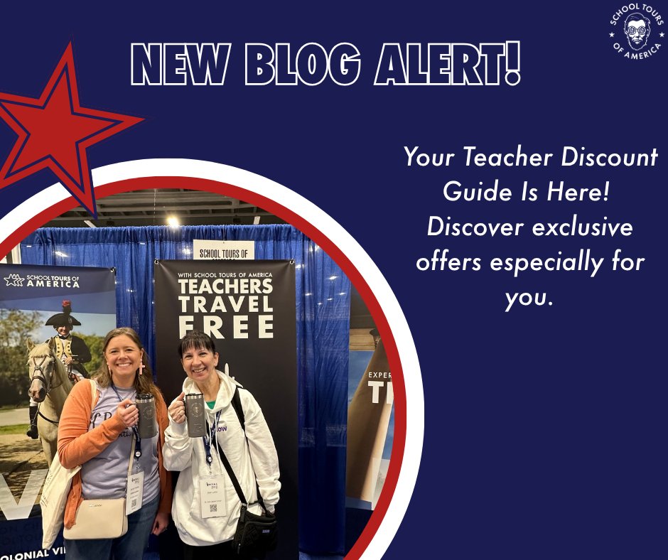 SToursofAmerica's tweet image. 🛍 Ready to make your summer (and your budget) go further? Dive into STA's latest blog for exclusive teacher discounts on travel, shopping, and more - everything you need to start your summer off right! ☀️
Click to start shopping now! 🔗
schooltoursofamerica.com/posts/id-2026-…
#summer #teachers