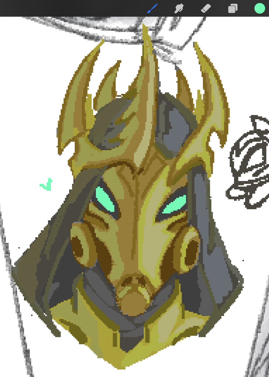 AresLovesHades's tweet image. Testing out brushes with Hades 💚✨

#Fortnite #FortniteArt #IllustrationArt