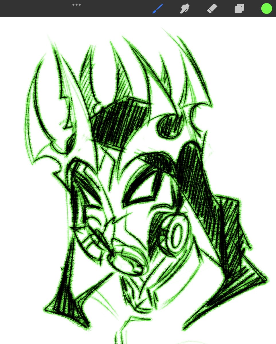 AresLovesHades's tweet image. Testing out brushes with Hades 💚✨

#Fortnite #FortniteArt #IllustrationArt