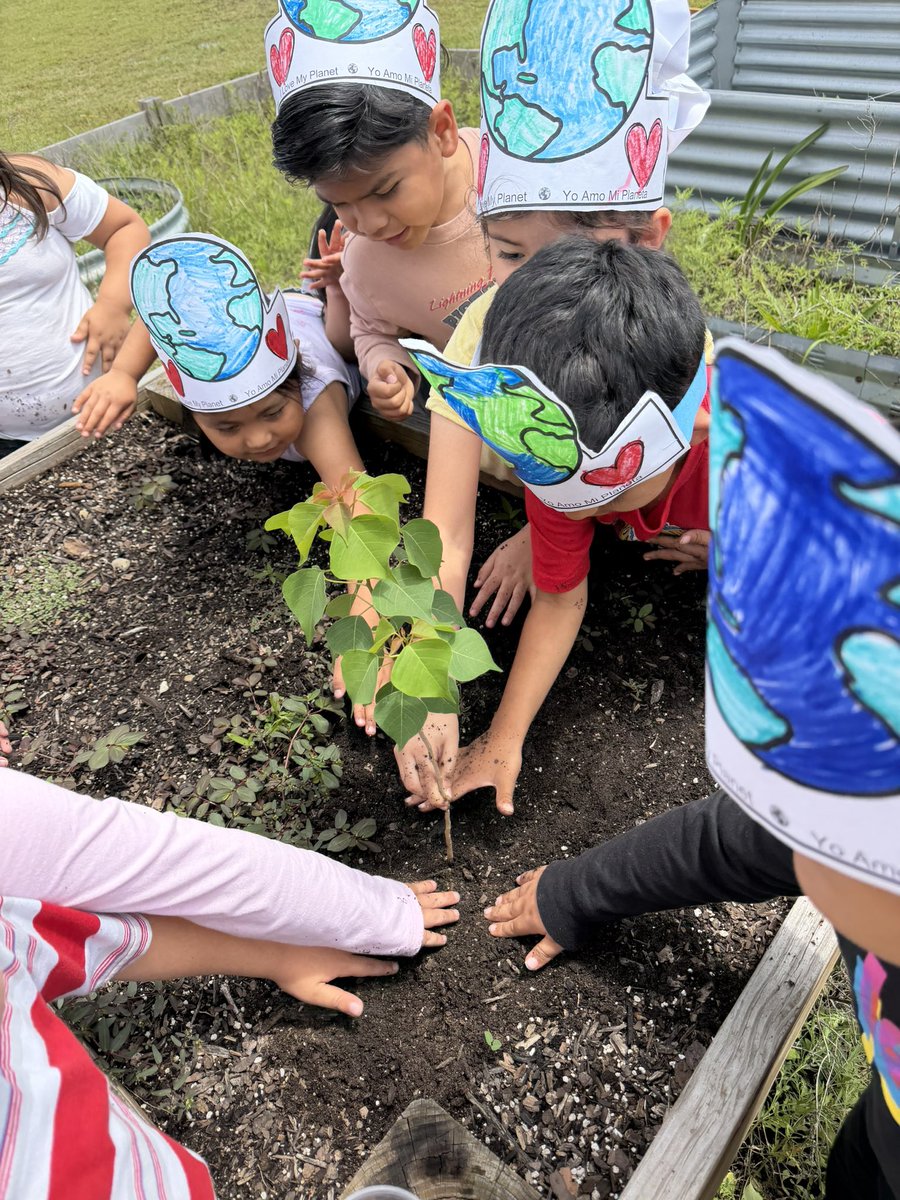 Dschnaibli's tweet photo. Happy Earth Day! 🌍 Little hands, big impact 💚 cleaning, recycling, saving energy, and planting trees 🌱@HumbleISD_LLE @HumbleISD_PREK @HumbleISD https://t.co/dQALbczdmv