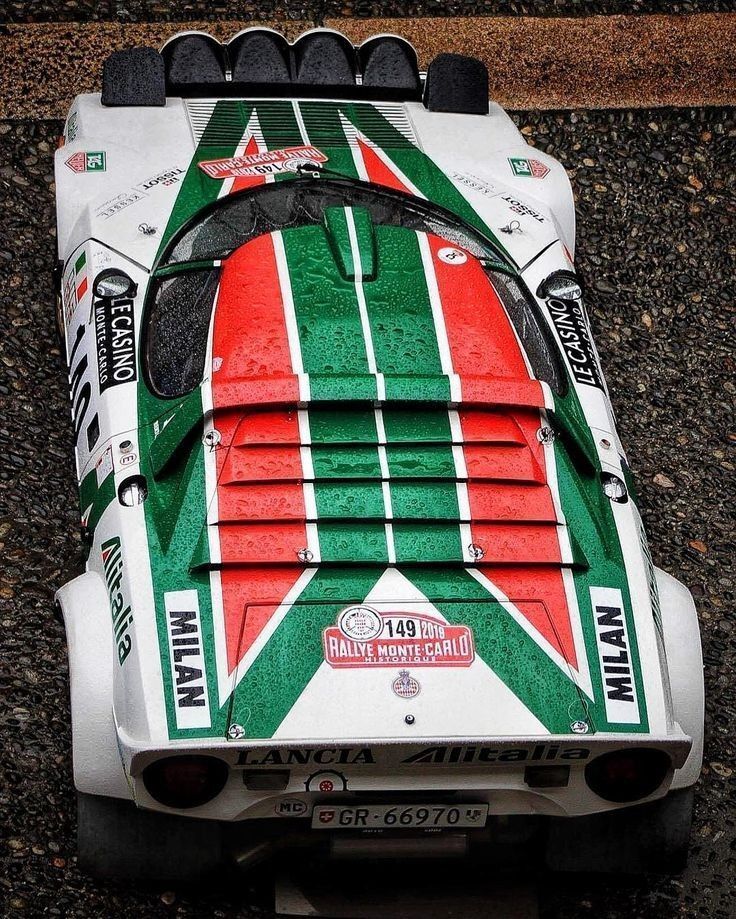 Retromania4ever's tweet image. ✅⬜🟥 #Lancia Stratos HF rally car. 
It features the #iconic #Alitalia livery, a popular design in #motorsport #history