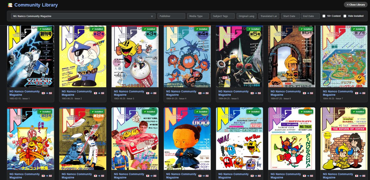 dushubz's tweet photo. Good news Namco Nerds! The full run of NG Namco Community Magazine is now on Rosetta so you can finally view them in English. Big thanks to 765style for funding these transcriptions/translations. https://t.co/6zMMSLyXQT https://t.co/ngVvJKmc3n