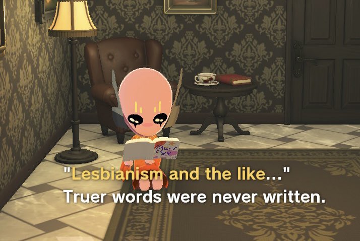 all he does is sit around and read yuri