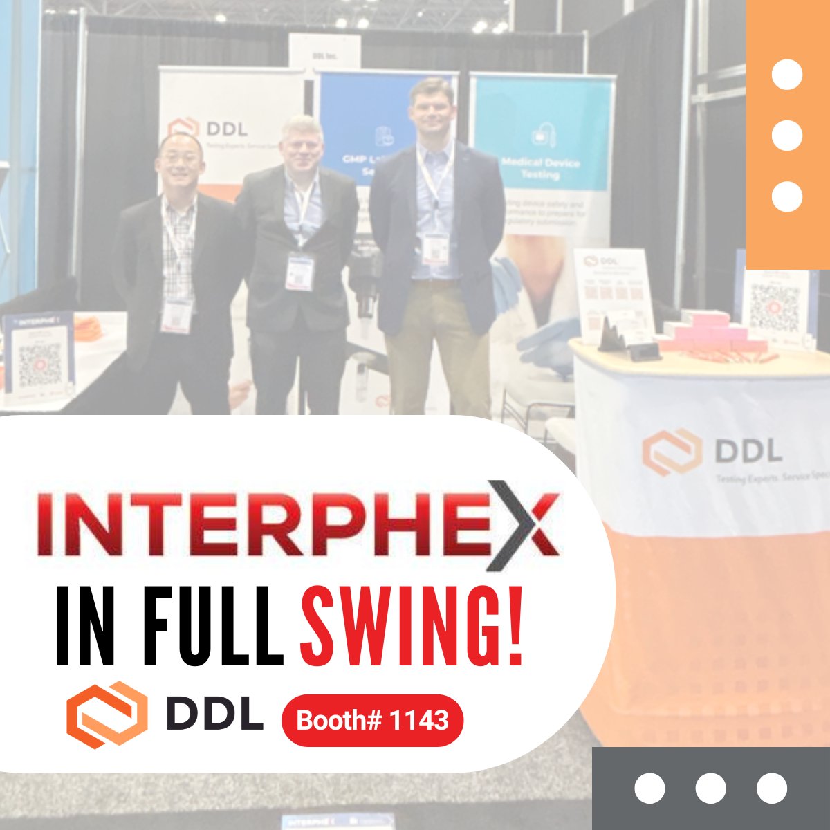DDLIncorporated's tweet image. @INTERPHEX is in full swing, and so are we.

If your testing plans feel a little… unvalidated, take that as your cue to stop by @DDLIncorporated booth #1143 before April 23.

No stress testing required, just good conversation.
INTERPHEX #Pharma #MedicalDevices #LifeSciences