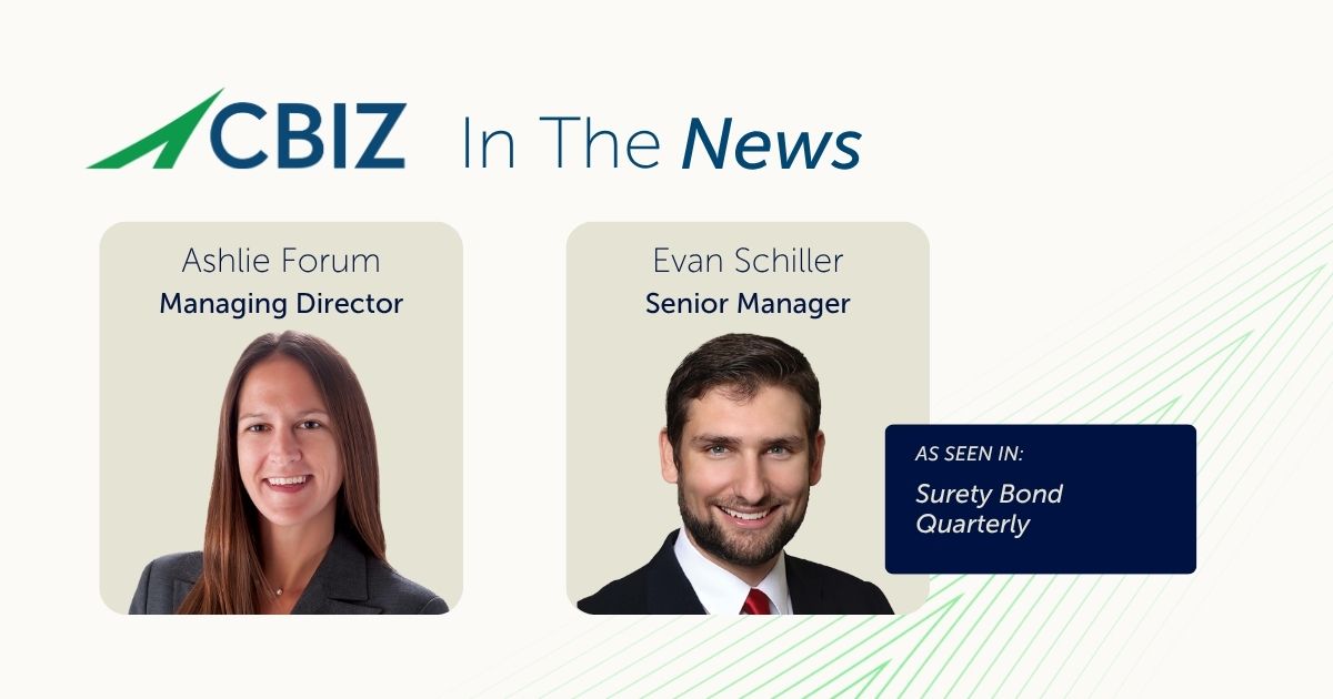 cbz's tweet image. Is your #taxstrategy ready for the OBBBA? Ashlie Forum and Evan Schiller break down the new opportunities for contractors in @SuretyBondMag, from depreciation to income reporting. Read the article: okt.to/XR6TzO #ConstructionIndustry