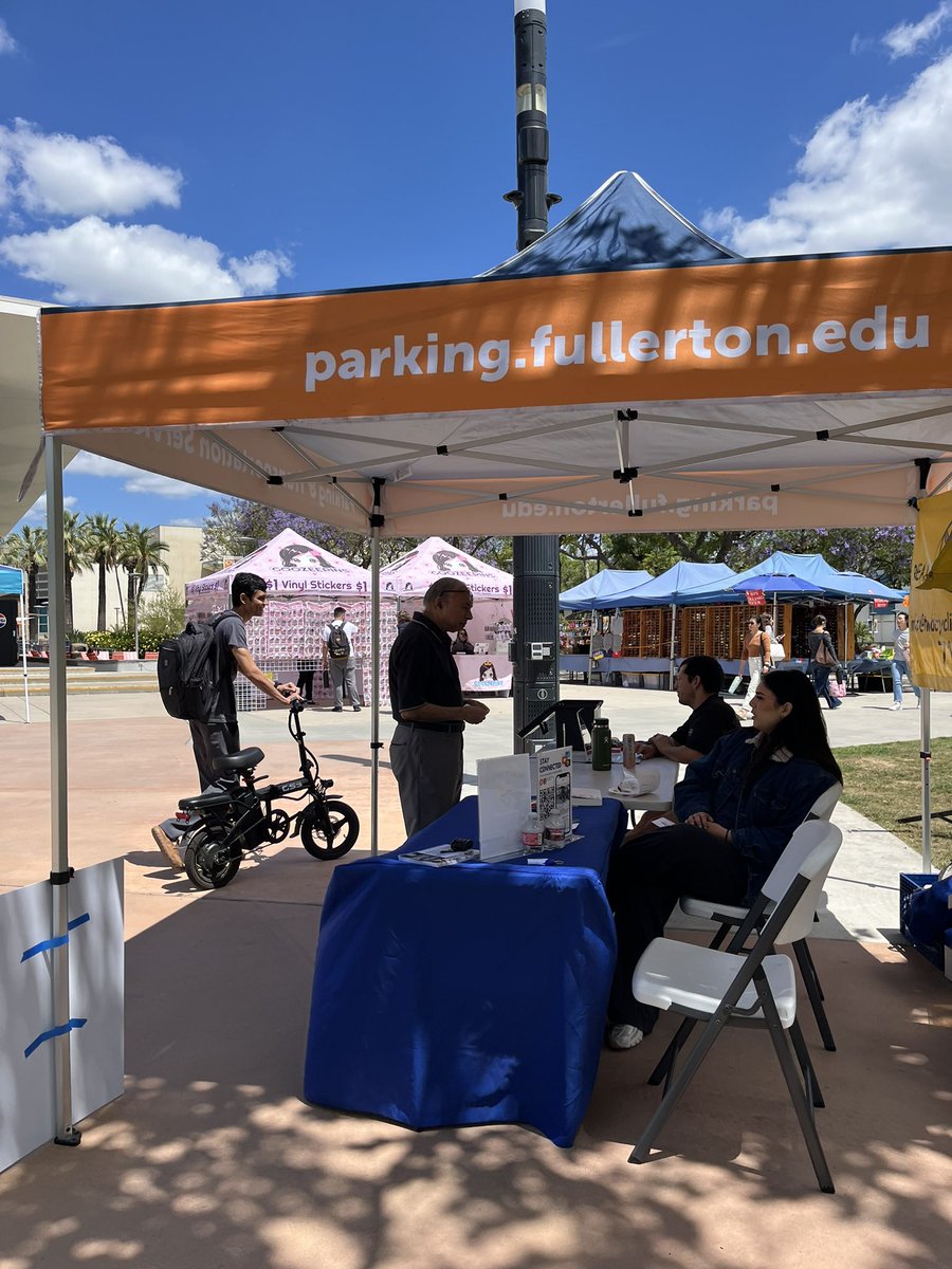 CSUFPTS's tweet photo. The Earth Day Celebration and Bike Safety Check events are HAPPENING NOW!

Join us at Titan Walk for information on sustainable commute modes, student discounts, complimentary bike tune-ups and more! https://t.co/G6hYZIDAxi