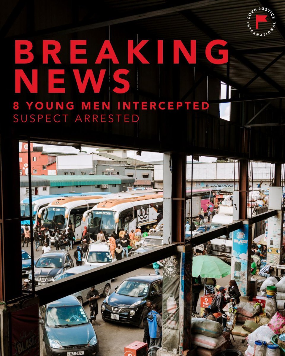 LoveJusticeIntl's tweet image. Eight young men were traveling through Zambia with a promise of jobs in South Africa. Our team identified multiple red flags. The young men were intercepted, and the suspected trafficker was detained. Your giving made intervention possible for eight lives to be kept free. #impact