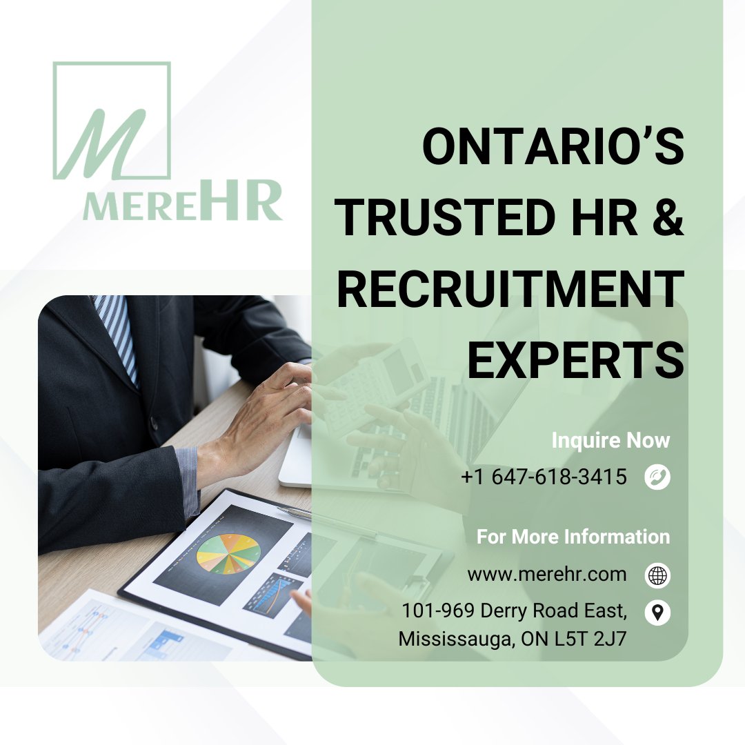 MEREHR_Consult's tweet image. We deliver HR and recruitment solutions that drive real business results across Ontario. Ready to elevate your workforce? Connect with us today.

#hrconsulting #recruitmentexperts #ontariobusiness #talentacquisition #humanresources #businessgrowth #workforcesolutions