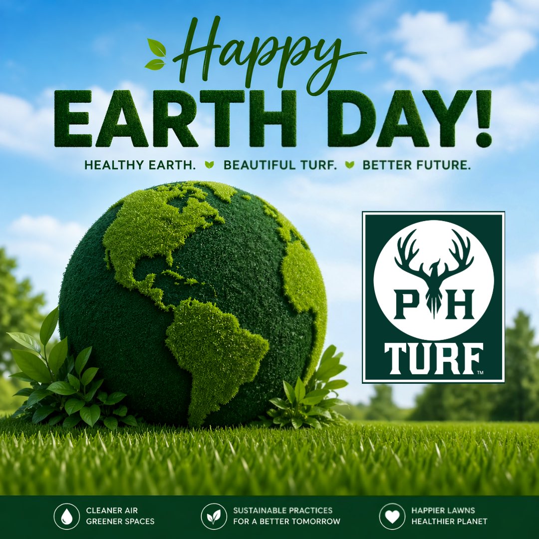 PHTurf1's tweet photo. Happy Earth Day 🌎🌱

Healthier grass starts from the ground up.

At PH Turf, we’re focused on building stronger roots, thicker stands, and more resilient turf—because better grass doesn’t just look good, it makes a difference.

#EarthDay #PHTurf #HealthyGrass #StrongerRoots #TurfManagement