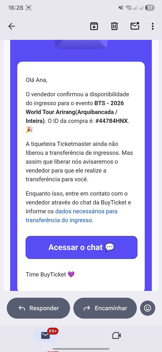 NANHIA VAI VER O BTS 💜✨️ tweet media