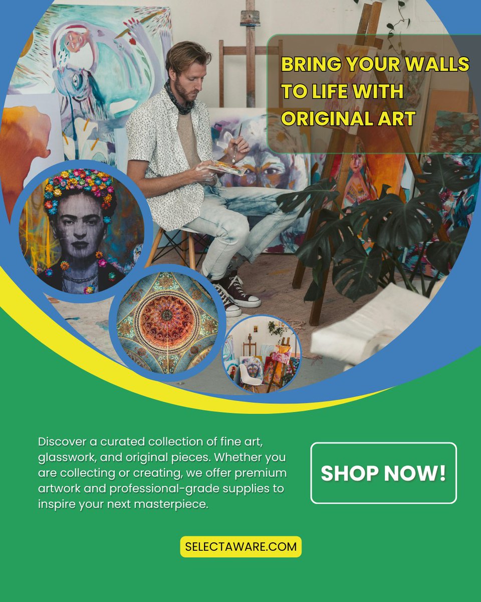 SelectAware's tweet image. From beautiful fine art photography to professional grade supplies for your studio, we have everything you need to celebrate creativity. Explore original artwork and premium materials today. 
selectaware.com/categories/Art…
#CreativeStudio #ArtSupplies #CelebrateCreativity