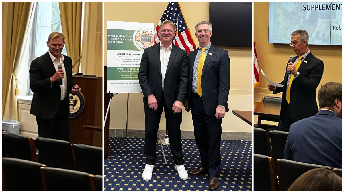 CRN_Supplements's tweet image. Lawmakers and congressional staff today heard from Dr Robert Wildman about the role of adequate #protein intake and how #supplements and #functionalfoods can help individuals meet nutritional needs. Thanks to our honorary co-host, the Congressional Dietary Supplement Caucus!