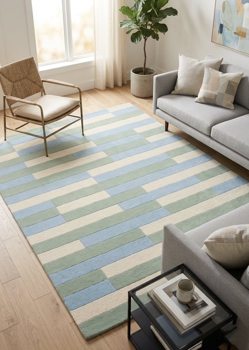 dhruvrugs's tweet photo. Soft Geometry, Calm Living 🌿
Bring balance and freshness into your space with this modern pastel rug. The soothing blend of mint green, sky blue, and neutral tones creates a peaceful vibe—perfect for contemporary homes.
#ModernRug #PastelDecor #HomeStyling #LivingRoomInspo https://t.co/g9JJqiVz40
