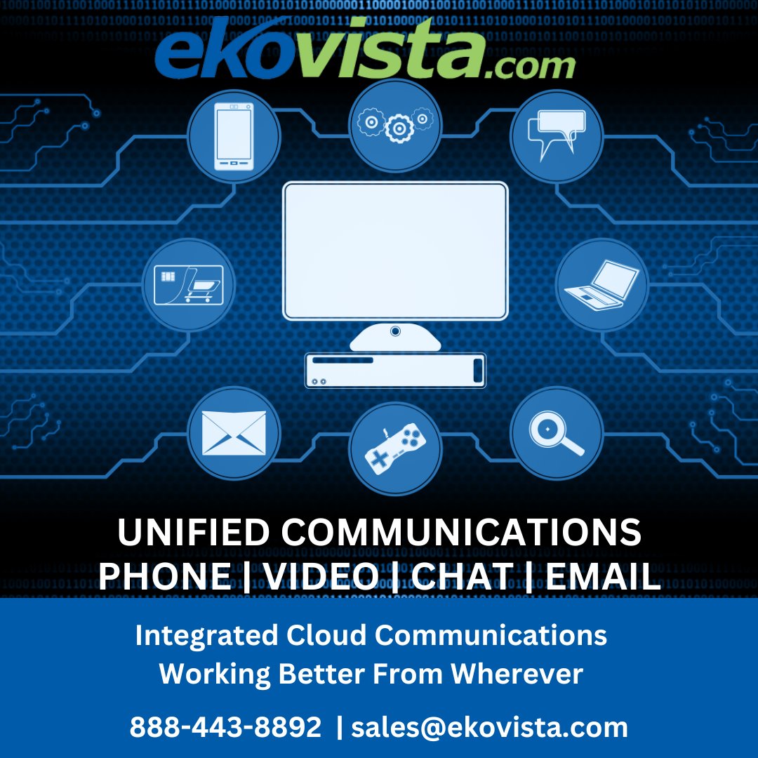 ekovista's tweet image. Get a unified communications platform that allows your employees to collaborate with each other and connect with your customers via phone, chat, SMS, video conferencing and file sharing. Contact us 888-443-8892.

#itprofessionals #businessphones #phonesystem #ipphone #ekovista