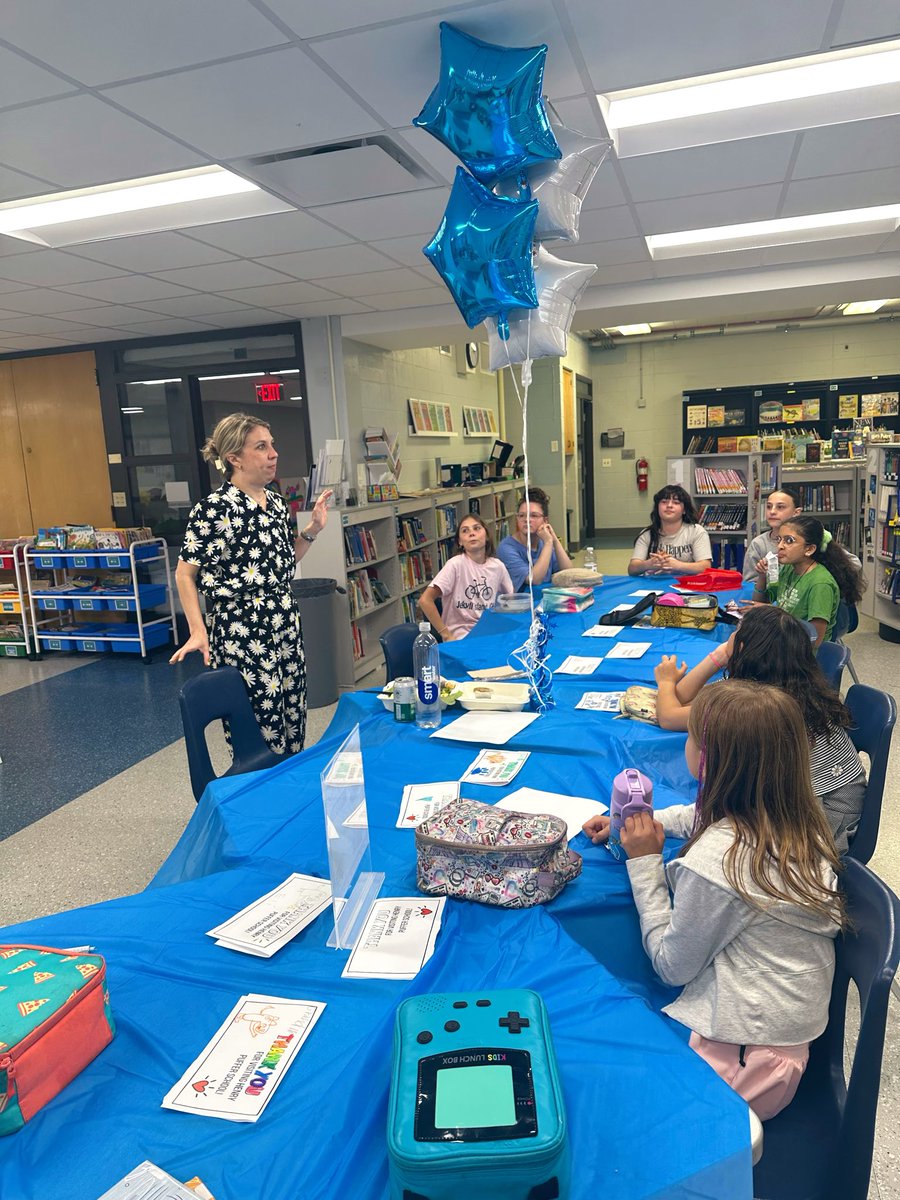 Pufferlibrary's tweet photo. Day one of Author Fest was a total blast! Our Puffer students loved Maddie Frost’s engaging presentation, hilarious illustrations, and her heartfelt story about her love of books. We even got to share lunch with her and really get to know her, I feel like we became fast friends! https://t.co/xacU4BBemz