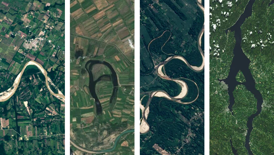 Landscape image collage spelling "NASA"