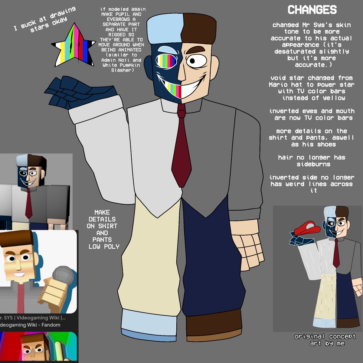 lightdrawsstuff's tweet photo. @rblxforsaken 
Saw the tweet but couldn't reply to it, or I did and my post just didn't show for me.
Mr Sys Noli concept
Based off Unbeatable from Mario's Madness V2 and an old Nintendo ad which you probably already know about. https://t.co/Dp1ebUEInA
