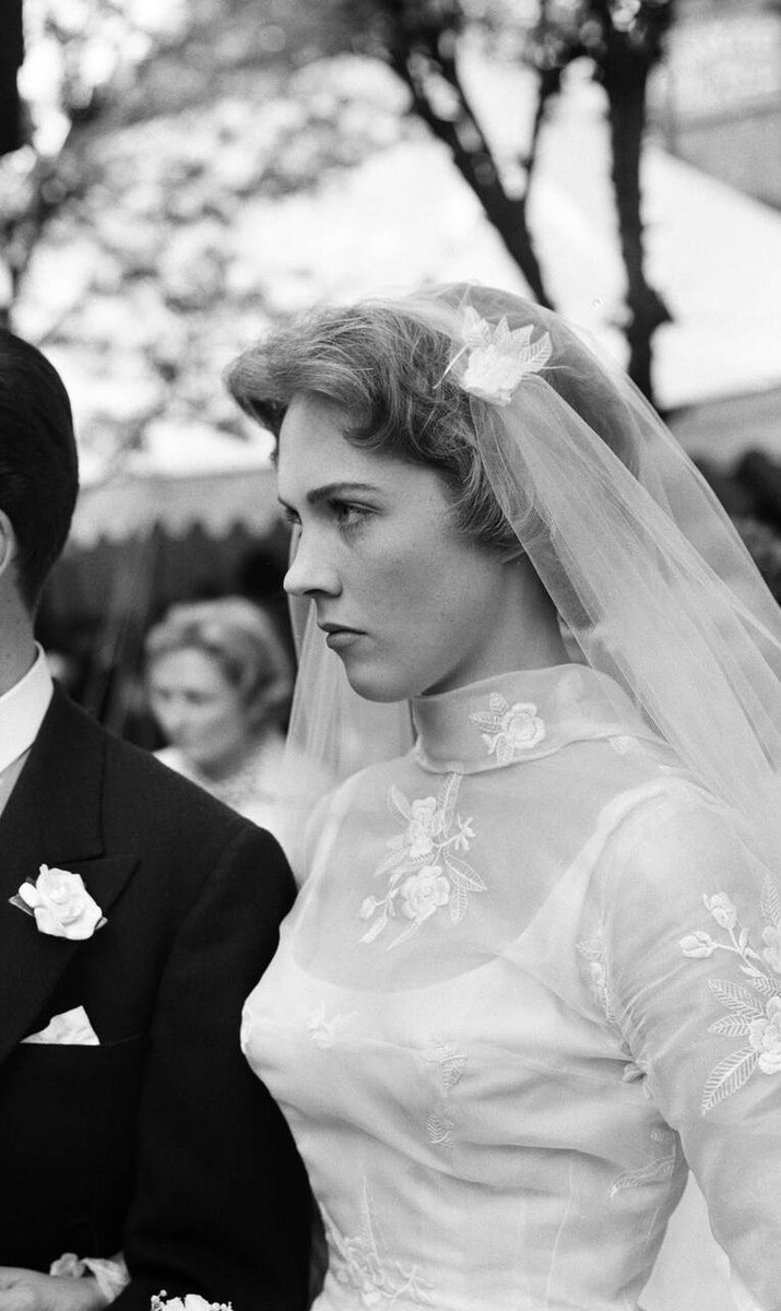 oceanbullock's tweet photo. tony walton casually designing one of the most beautiful wedding gowns ever for his bride julie andrews. like that’s love language right there 🥹 https://t.co/KsmVE1DhUA
