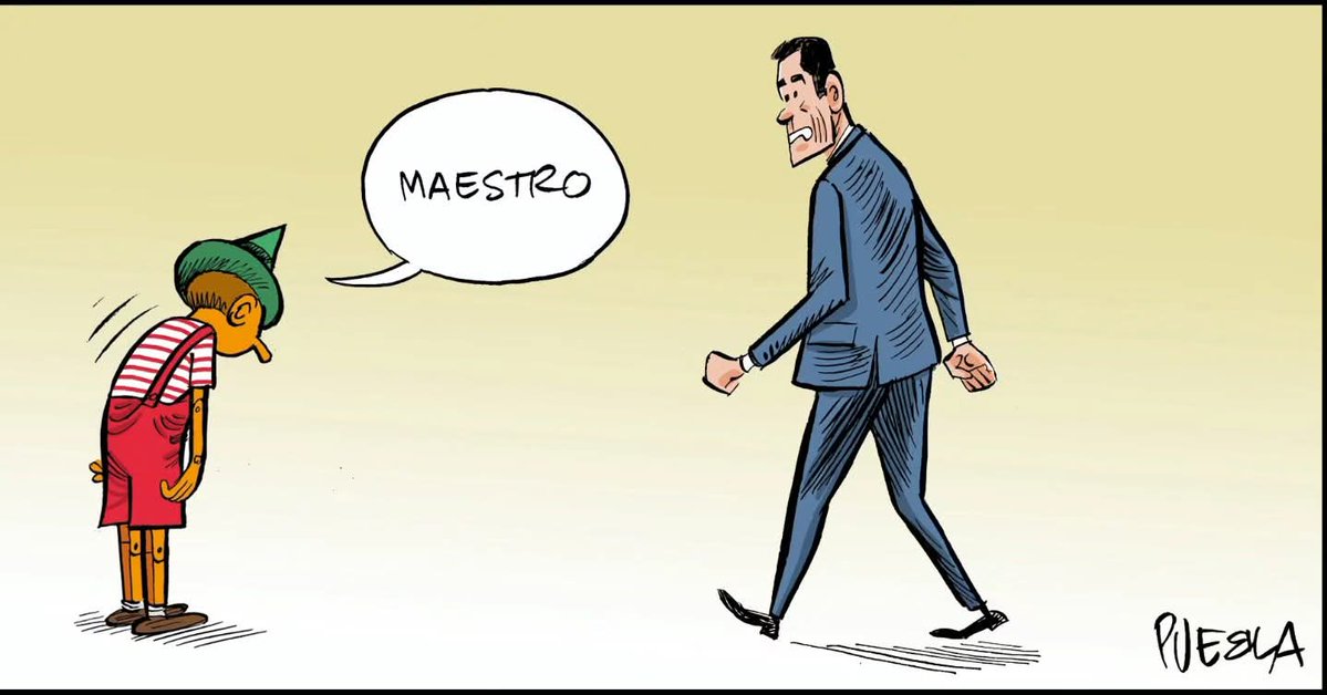JUANLLASER's tweet image. @sanchezcastejon @gpscongreso
No caduca. Viñeta publicada en Julio de 2021 junto a la noticia de #última hora que publica la valiente @ketty_garat , otra más.
#pedrosanchezpinocho #puebladibujante #pedrosánchez
