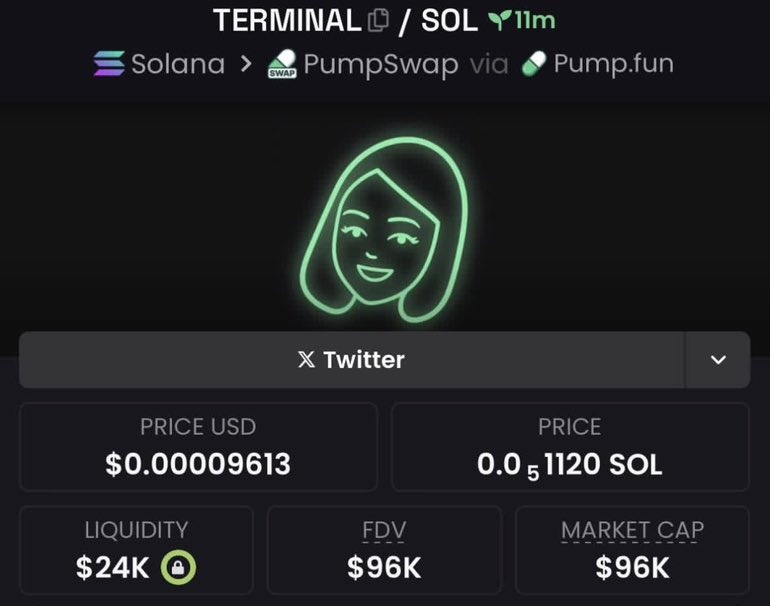 d_pinero98's tweet photo. We bought in $TERMINAL at just $96k Mcap inside my private VIP TG.

#BRET #solana #memecoins https://t.co/WxwWCk2gqs