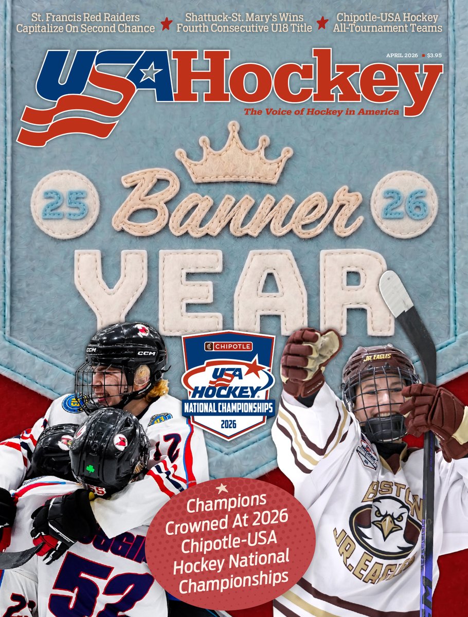 usahockey's tweet photo. The 2026 @ChipotleTweets-USA Hockey National Championships was one for the books, and now you can dive into all the details in April's @USAHMagazine! 

Digital Issue: https://t.co/jLAkje5sE7 https://t.co/bOTkcJM4tb