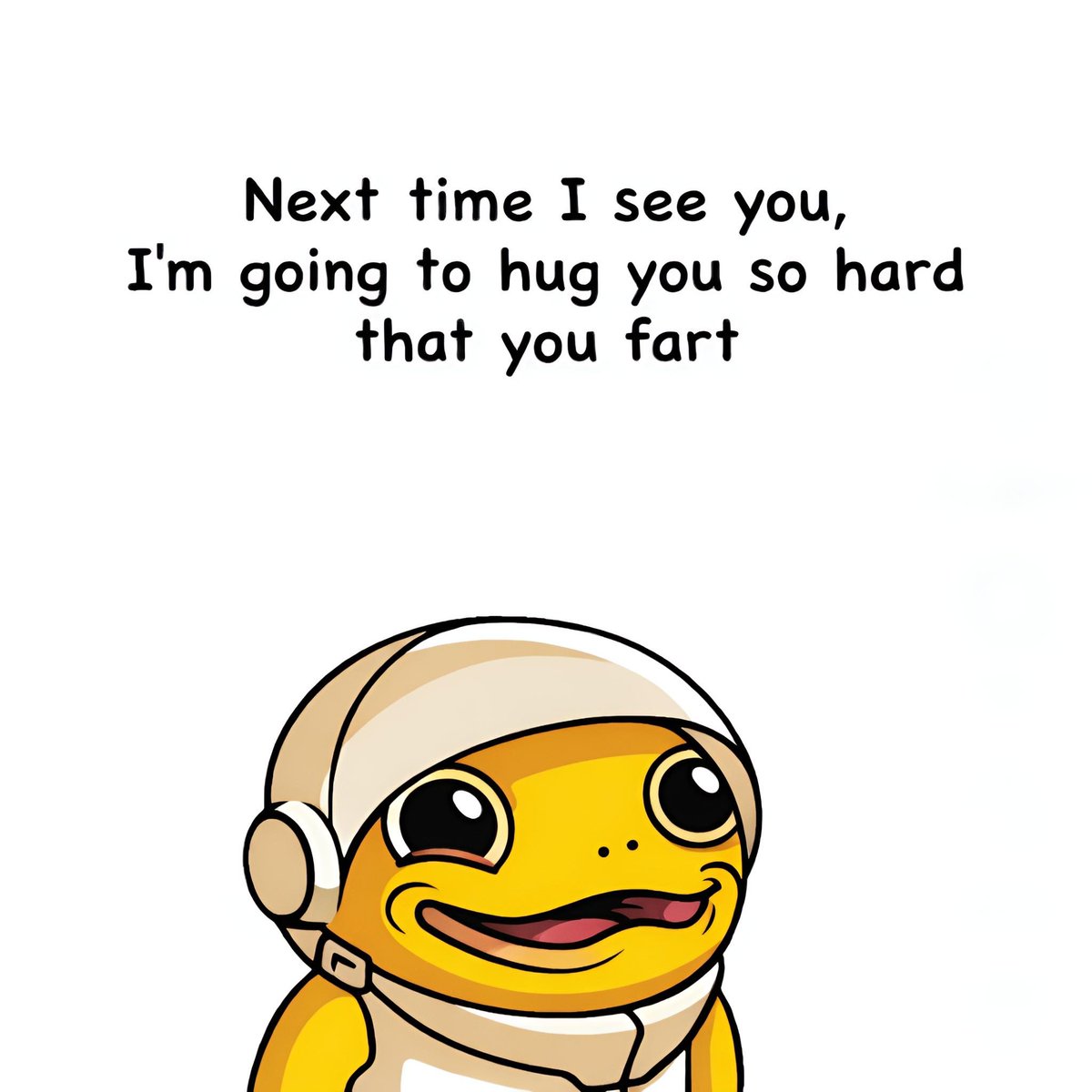 TurboToadToken's tweet photo. Hugs so tight they come with sound effects 🫂💨 $TURBO https://t.co/CxUqytMmBJ