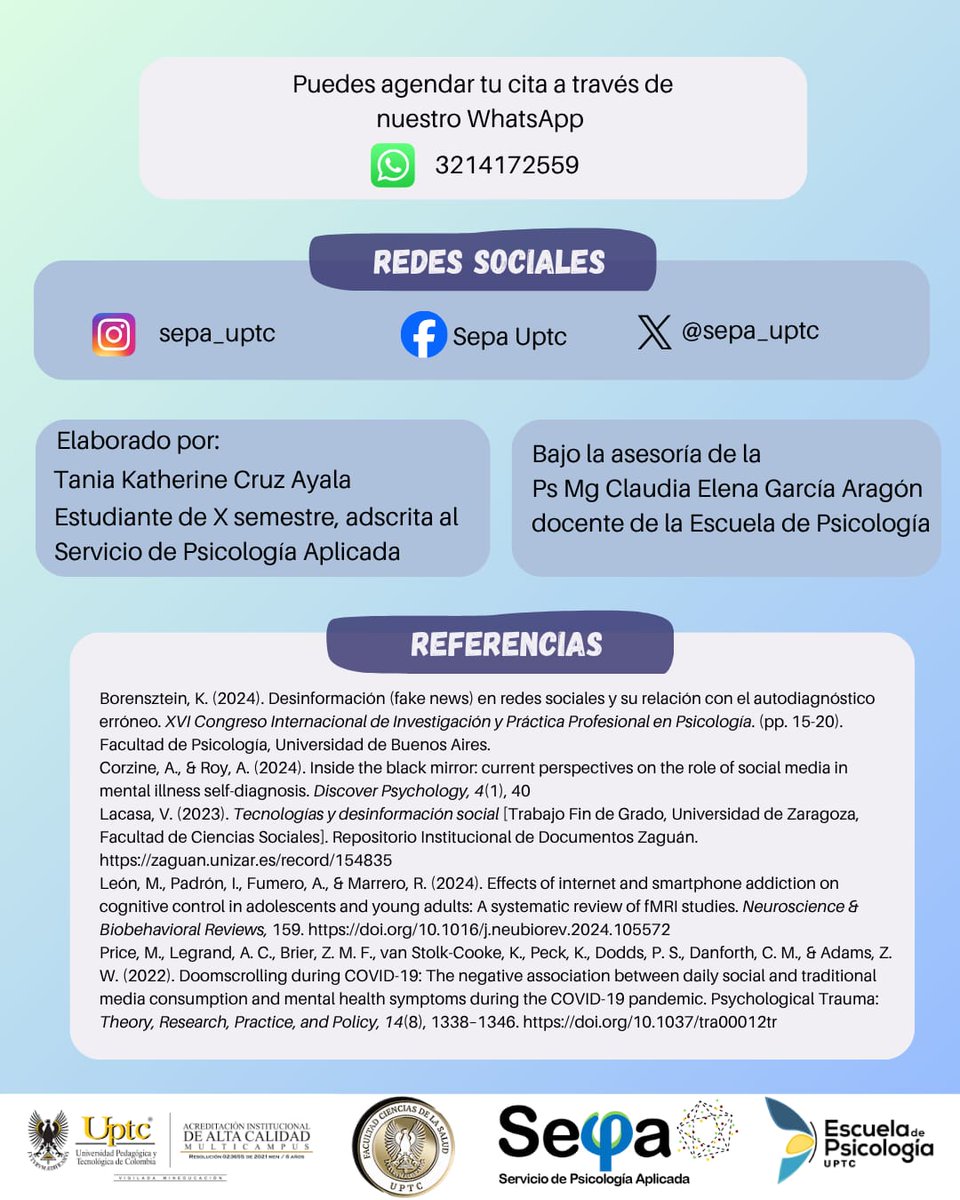 sepa_uptc's tweet photo. Desconectarte también es cuidar tu mente.
Reduce el tiempo en redes, verifica lo que consumes y regálate momentos sin pantalla. Tu salud mental lo necesita .
#SEPA #UPTC #EstudiantesUPTC https://t.co/lVrEt2tIwB