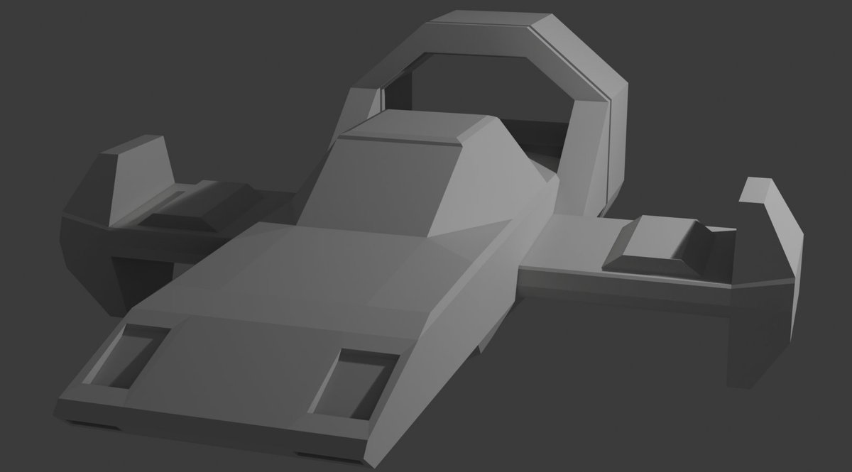 dev_mustang's tweet photo. Progress of the ship design. Still a noob, but it's very relaxing to work on. I'm making up a lot of the details and improvising on the way 🚀 https://t.co/c6v9gUZT9I
