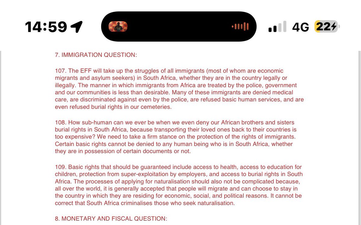 Absolute_Kganki's tweet photo. We reject the IMMIGRATION POLICY of the @EFFSouthAfrica, case closed. 🔐 https://t.co/KZqKgndYim