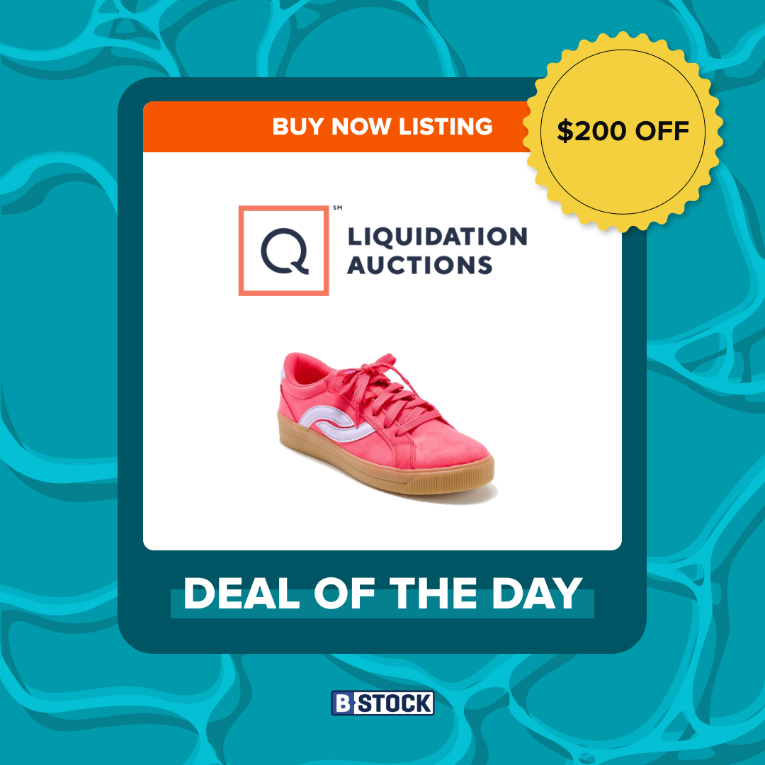 👟 299 Pairs of QVC Footwear — Buy now for $200 OFF

Ryka, Skechers, and more across two pallets. Everyday styles that move for just $2,600 (Plus $200 off!).

💡 Buy it now at a fixed price. No bidding, no waiting. Just deals.

This will be a fast-moving lot. Jump in before