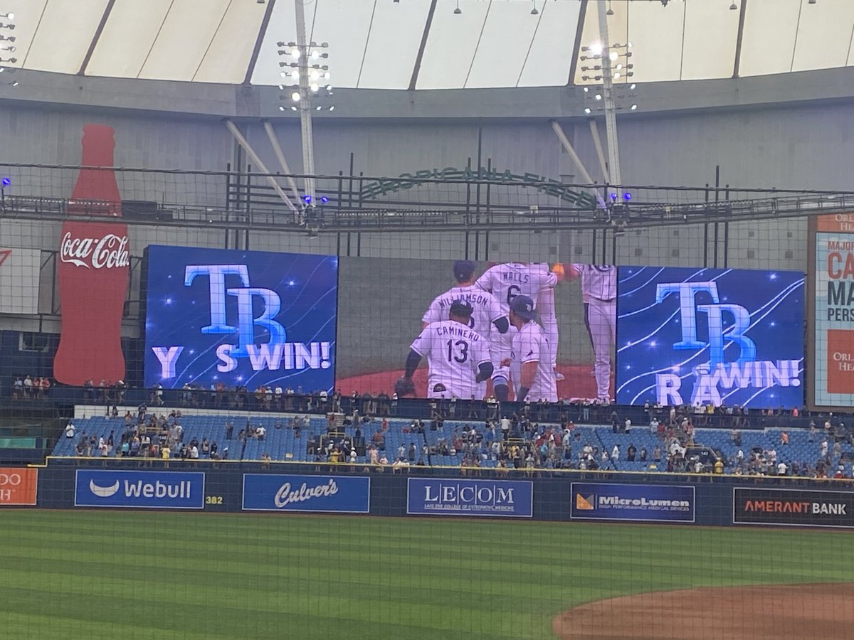 thapopejon's tweet photo. Great day at Tropicana Field with @ELMatadorDan 
And TheRays Win! ⚾️ #Florida #MLB https://t.co/L0LIhMZ25m