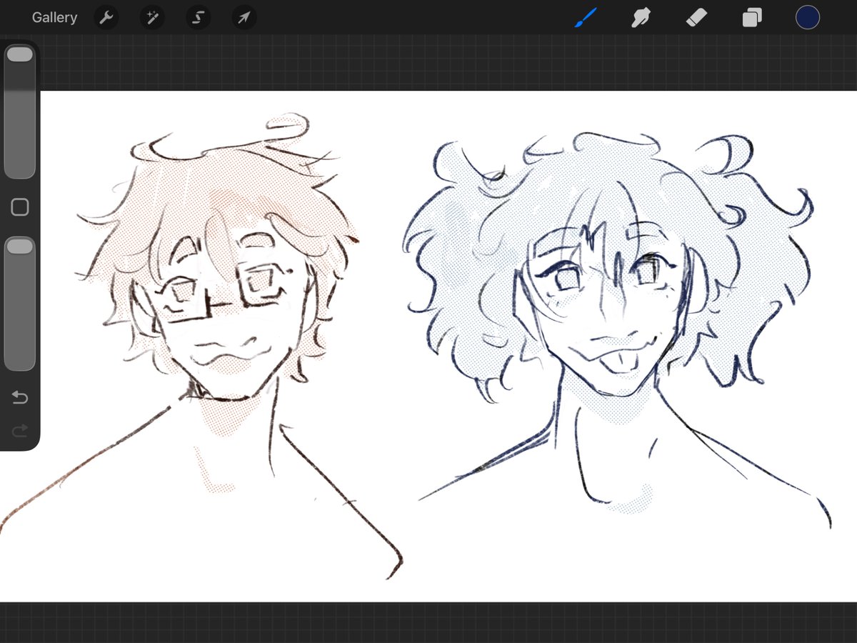 doodles i did the other day ….. ruko n shuu the bfs who are loud