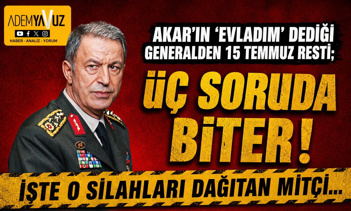 ademyarslan's tweet photo. Canlı yayın; 

-Washington'da neler konuşuluyor? TRump ne yapacak?
-@hulusiakarmedya'a rest; 3 soruda bitersin !
-Mafyaya silah dağıtan MİT'çi bulundu !
-TBMM'de KHK gerginliği 

AKAR ÜÇ SORUDA BİTER- SİLAHLARI DAĞITAN MİTÇİ ? https://t.co/nYhd31b5jT https://t.co/2tMPw6TdUx