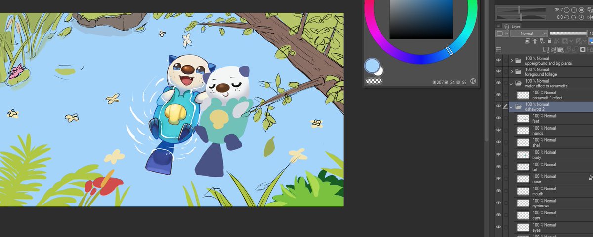artbyko's tweet photo. update on this lovely commission for @Fortuna_VT 

separated pieces might take a bit longer since i have to draw and paint each piece separately! 
hopefully locking in helps me finish quick 

#commission https://t.co/ovYcotMC5j