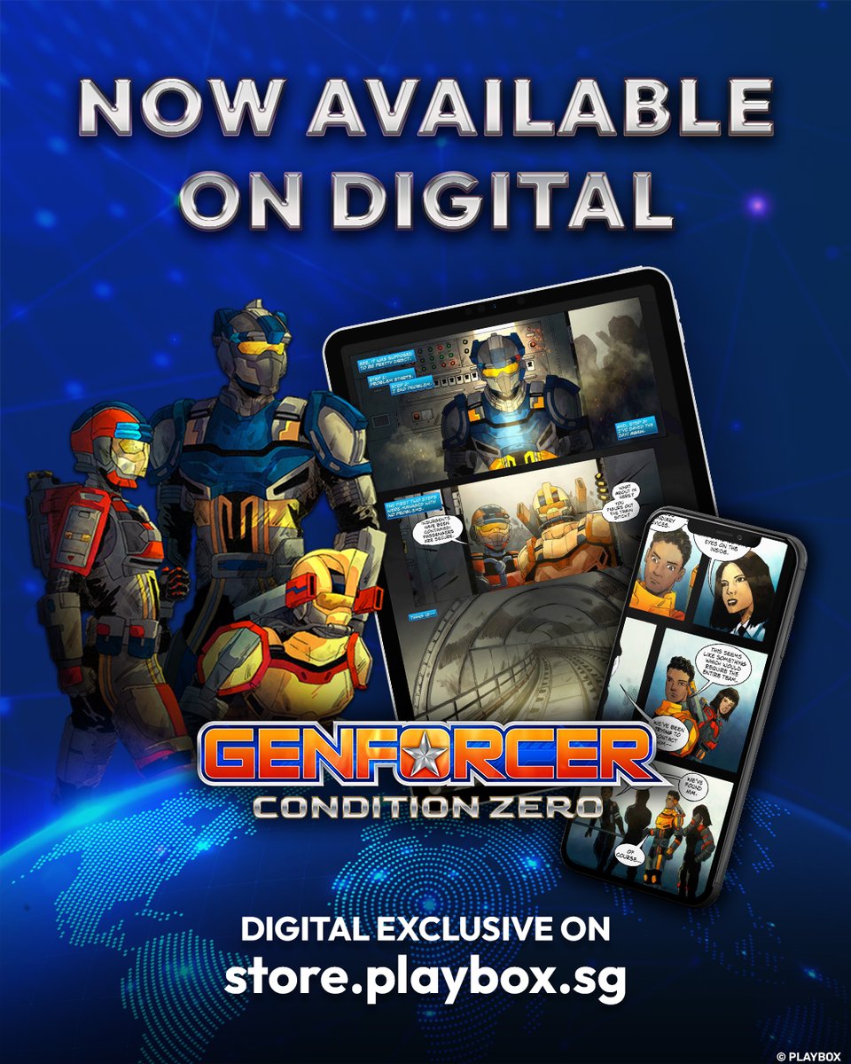Hey Squad! Genforcer: Condition Zero is now available worldwide on digital! 

Join Husky, Collie and Beagle in this intense Issue #0 adventure, set deep in the tunnels of the #Singapore MRT system.

Link: store.playbox.sg

#comics #tokusatsu #indietokusatsu