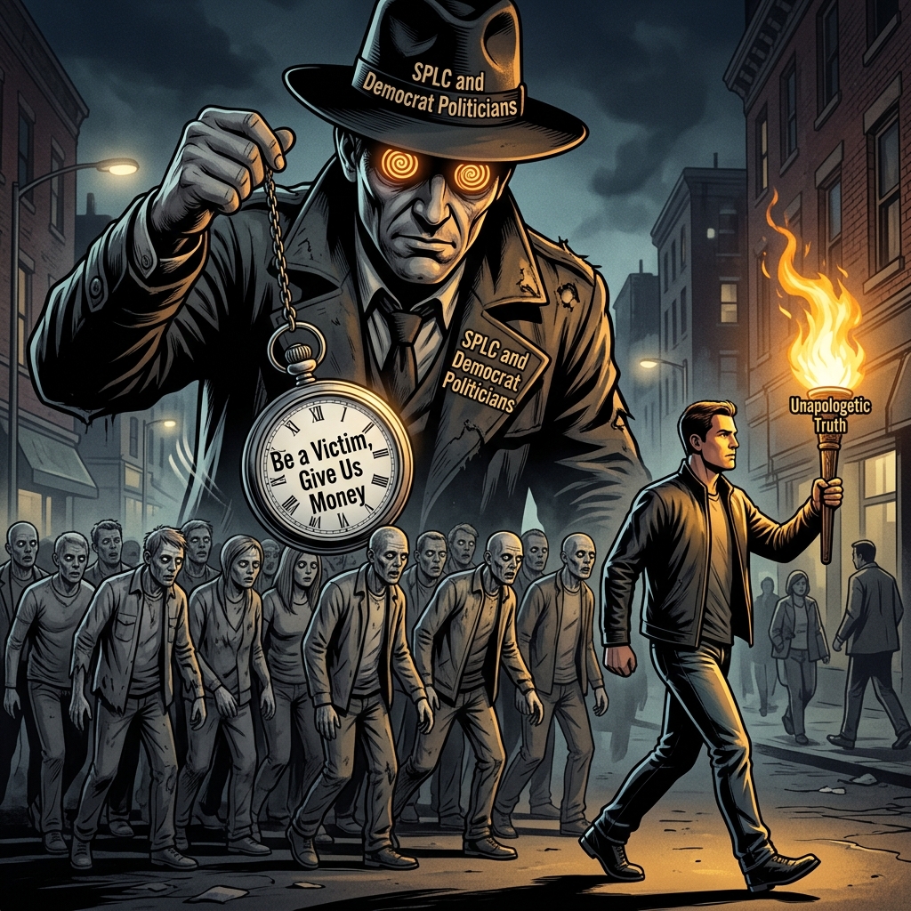 0kennywayne's tweet photo. Democrats &amp; SPLC profit by keeping you in a trance of victimhood &amp; fake outrage. It is pure ego manipulation. Break the spell. Expose their grift by remaining completely untouched by their drama. Be a walking point of light. "Awake, O sleeper, and arise from the dead." (Eph 5:14) https://t.co/zCLpppht72