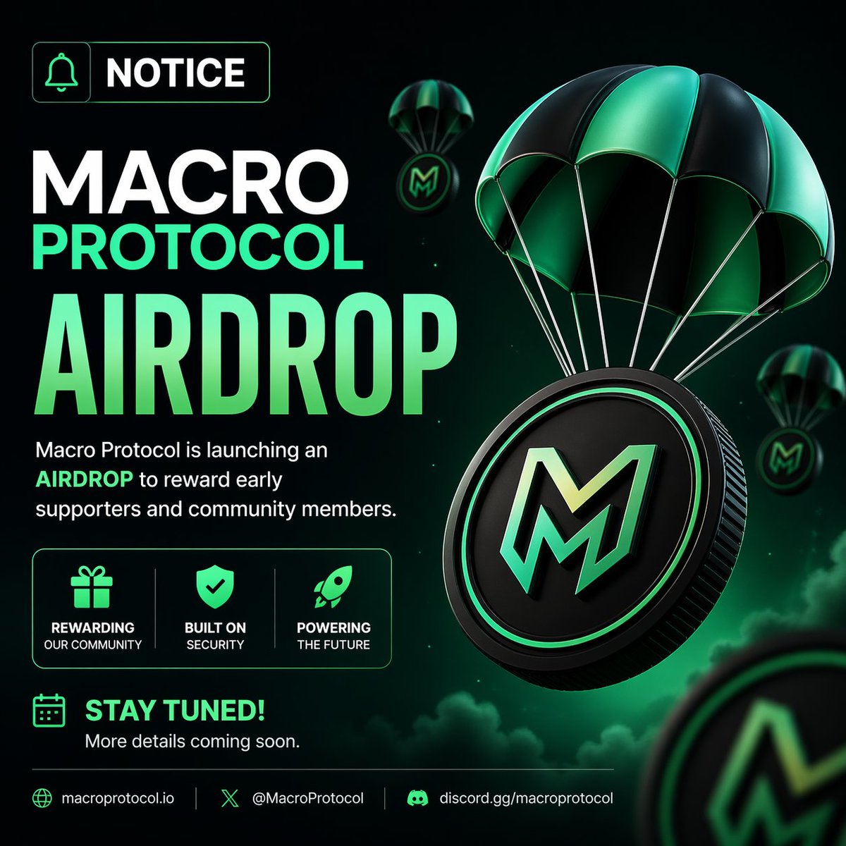 ProtocolMTP's tweet photo. 🚀 MACRO PROTOCOL AIRDROP LIVE!

Drop your BNB wallet address in the comments 👇
Use this contract to check your balance:

0xB3088F5c7eC3CD2ea2fa85d6e12c60e3A3eCF408
🎁 MTP tokens may already be airdropped to your 
wallet!
⚡ Don’t miss out — check now!

#airdrop #mtp https://t.co/jF6SeGIQti