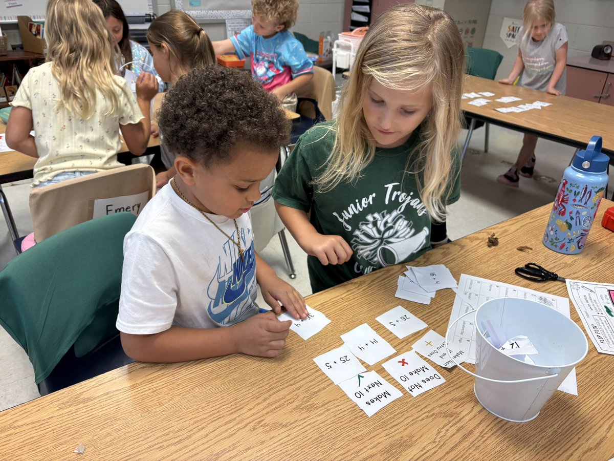 rmfisher76's tweet image. Today, we collaborated to tackle equations and see if the sum reaches the next 10! Plus, will there be any leftovers? It’s not just about the answer; it’s about learning together!💪🏼➕🟰 @MVESGainesville 
#Teamwork #MathMagic #CollaborativeLearning