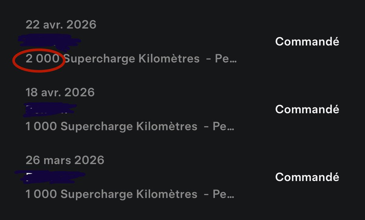 Honomahtopeth's tweet photo. C’est un bug ou les parrainages sur le Tesla Model Y sont passés à 2000 km ?! https://t.co/vL39xC8KWt