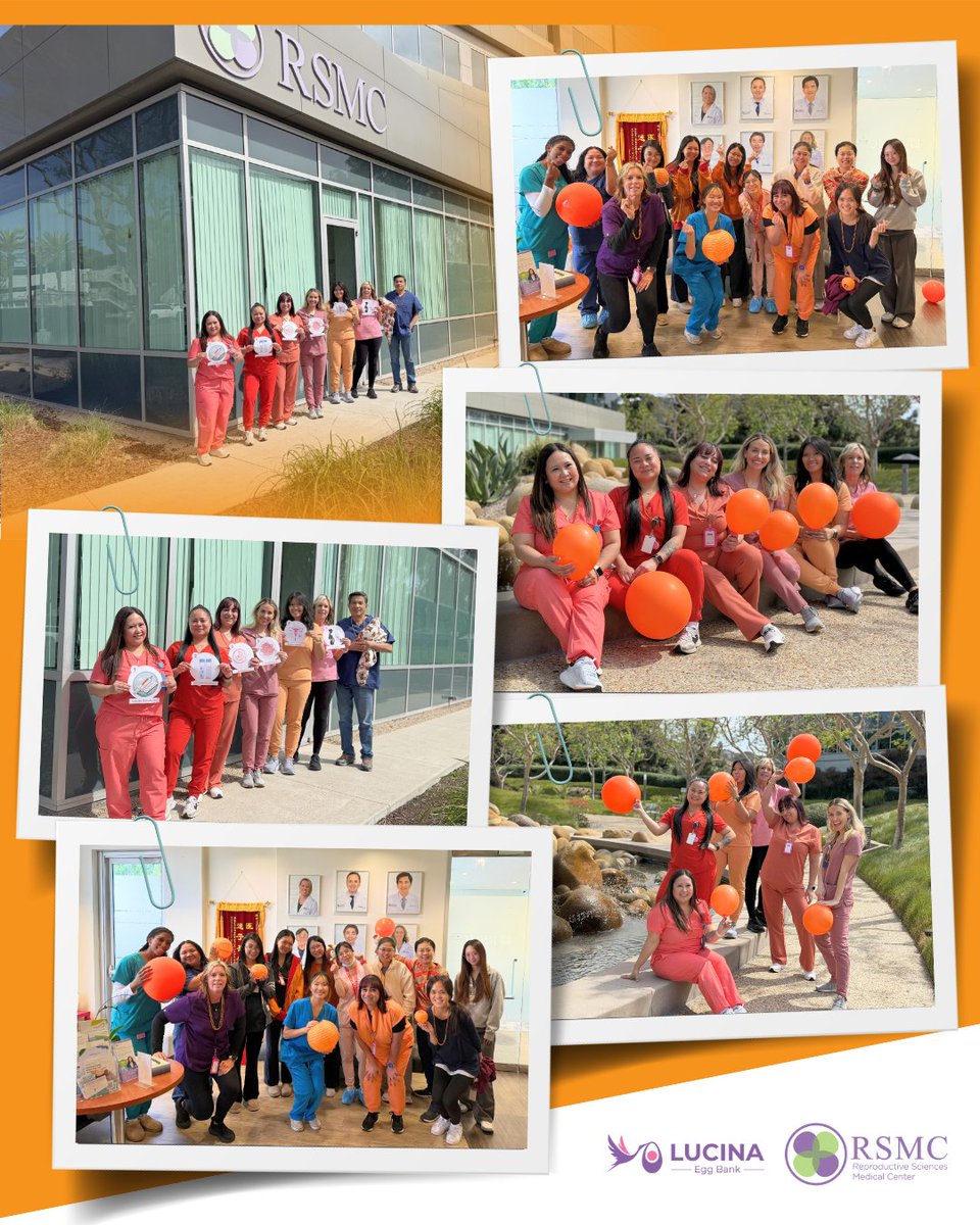 rsmcfertility's tweet photo. Today, we #WearOrange — all of us. 🧡  This is our team.  We wear orange to make our commitment visible — because no family on this path should feel like they are going through it alone.  
Day 3 of 5 of the @resolveorg #NIAW2026 challenge 
#NIAW2026 #MoreThan @resolveorg https://t.co/3jOHSBVGQq