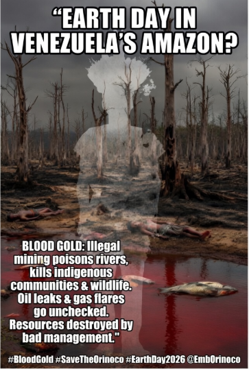 GracieSua's tweet image. @delcyrodriguezv  stop sponsoring criminal operations in the Venezuelan Amazon. #earthhour