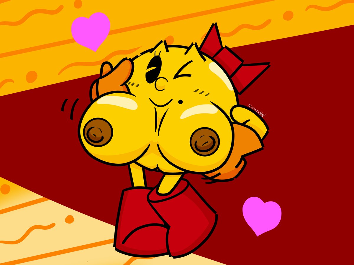 BreadxHell444's tweet photo. Oh shit, here comes Ms. Pac-Man! https://t.co/5lL3z1yAvY