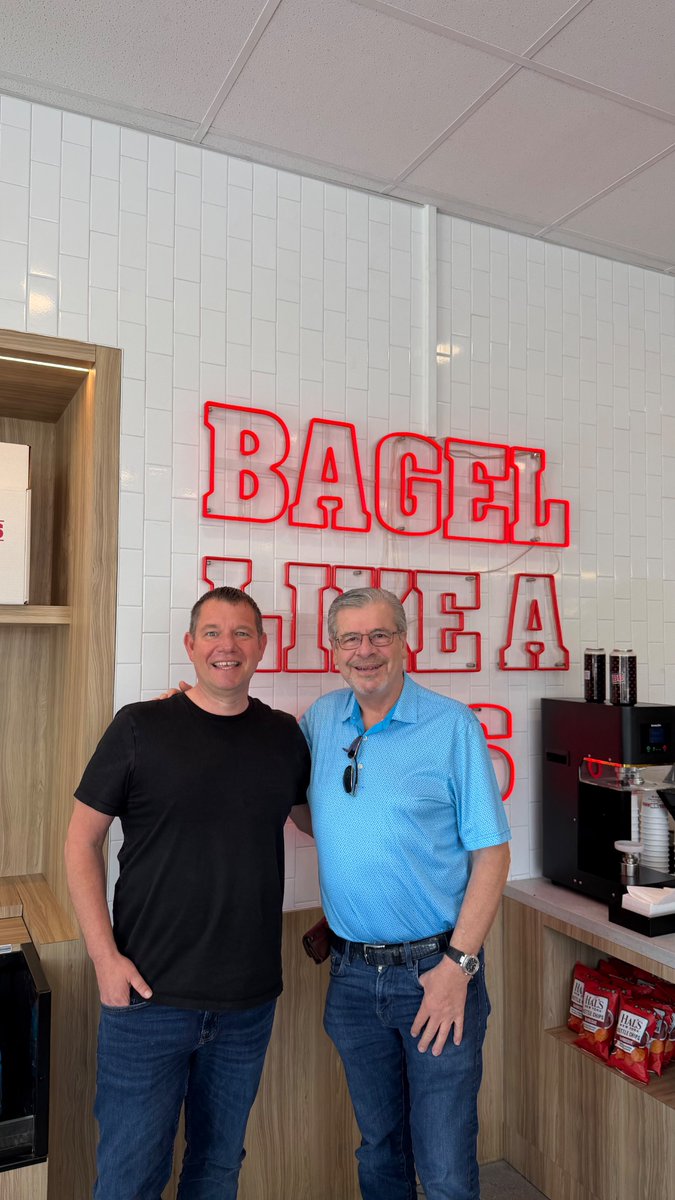 I messed up and deleted the original post by accident. My bad!!

Met with  <a href="/AndrewHazen/">Andrew Hazen</a> today at one of his <a href="/bagelboss/">Bagel Boss🥯</a> stores in Boca.

Great conversation about the #BeanstalkChallenge, real-world execution, and what expansion looks like when operators start thinking bigger.