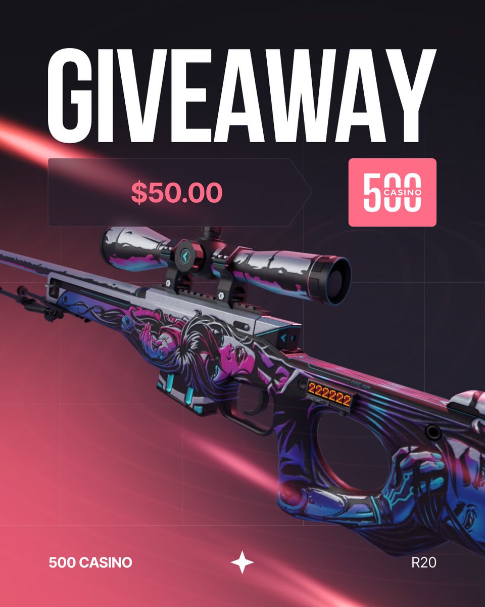 CSGO500 $50 Giveaway 🎁  

☑️ Follow <a href="/R20_cs/">R20</a> &amp; <a href="/CSGO500/">CSGO500</a> 
☑️ Like and Repost

Winner will be announced next week, Good luck!