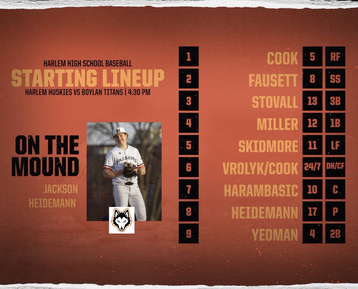 CoachMcCloy's tweet image. Huskies (11-6-1, 4-0) host Boylan, 4:30. It’s a beautiful day, come watch some baseball! 
#TrustTheProcess