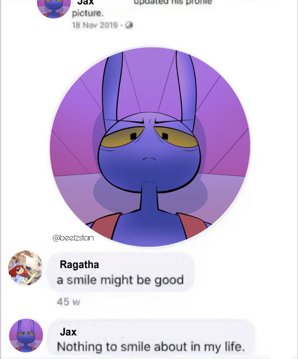 beelzstan's tweet image. First time doing a meme btw
#tadc #TheAmazingDigitalCircus #jax #Ragatha