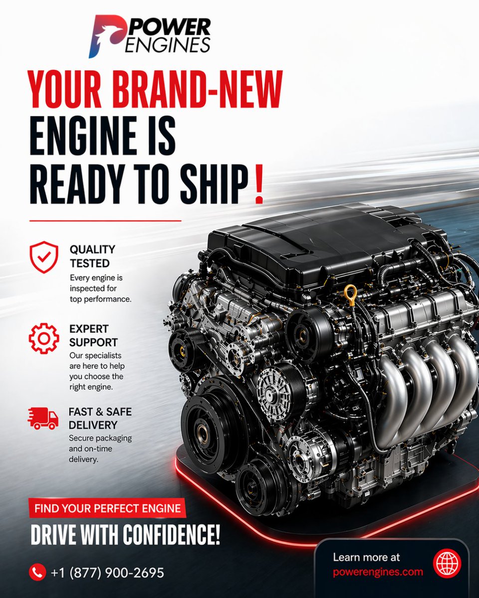 xpowerengines's tweet image. Feel the power on the road! 🚗💨
Reliable, high-performance engines built for every need.
Order now and experience the difference!

#engine #automotive #performance #carparts #power