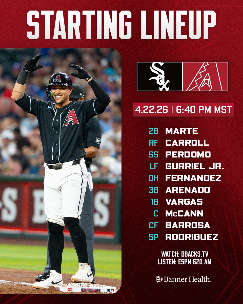 Dbacks's tweet photo. Tonight's starters. https://t.co/yuTutow7G2