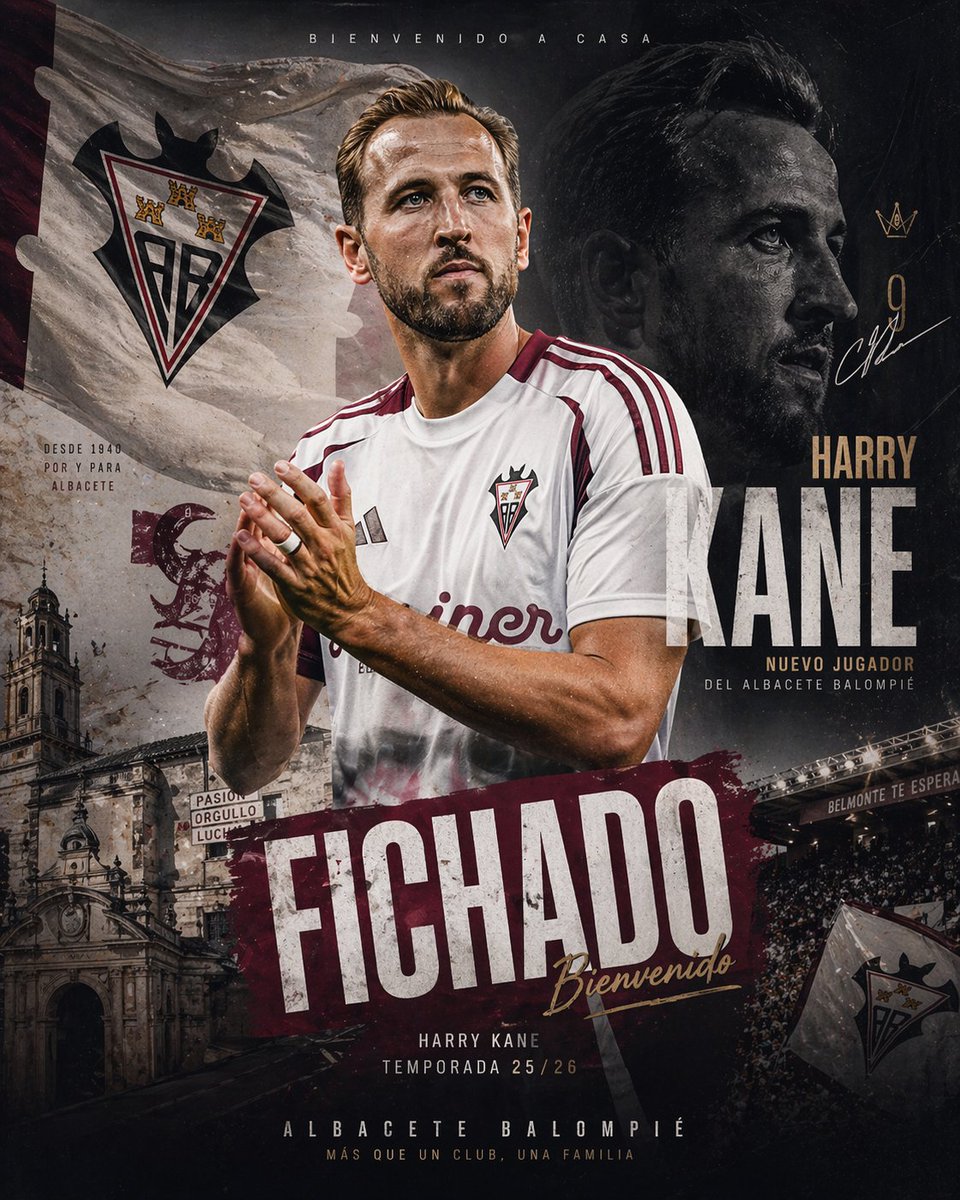 Caboot01's tweet photo. 🚨 ÚLTIMA HORA!!!!!🚨

HARRY KANE FICHA POR EL ALBACETE POR 3 TEMPORADAS 💲

HISTORIA😳

SIGUEME Y RT PARA MÁS FICHAJES https://t.co/sO6hQne2Xy