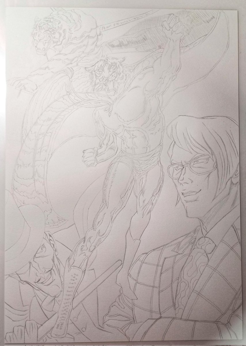 YouYoumieuxmie1's tweet image. #WIP
清書終わり。
首領様、口を閉じてる方が
強者感ある気がするんですが
どうでしょう?

首領様からするとタイガーは裏切り者で物語は終盤、自ら絶対倒すという場面です。